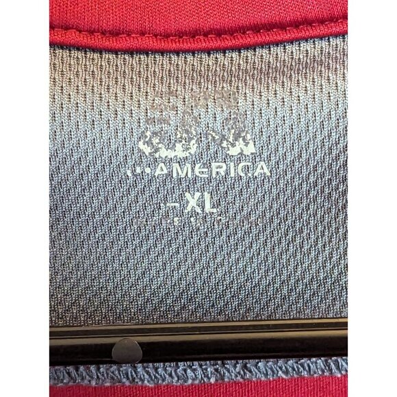 arkansas razorbacks Men's Size XL Red/Gray Short Sleeve Collared Shirt RN#101475 - Picture 3 of 11